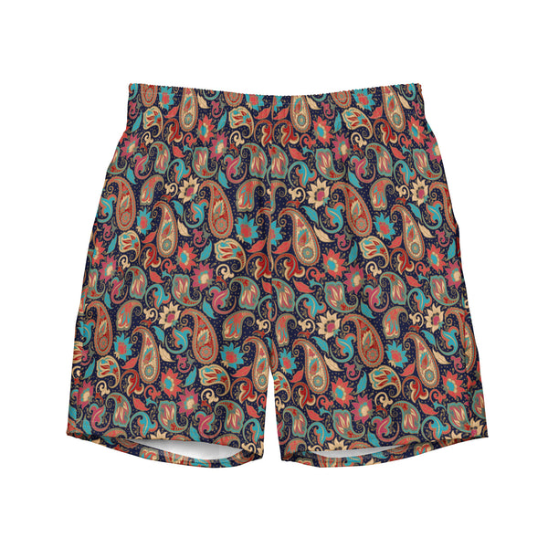 Swim Trunks with Oriental Motif - Indian Summer Look