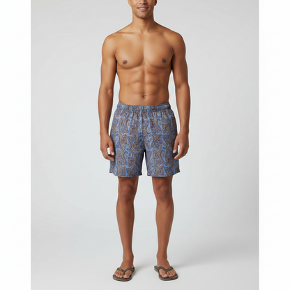 Kashmir Swim Trunks: Recycled Polyester Beach Shorts