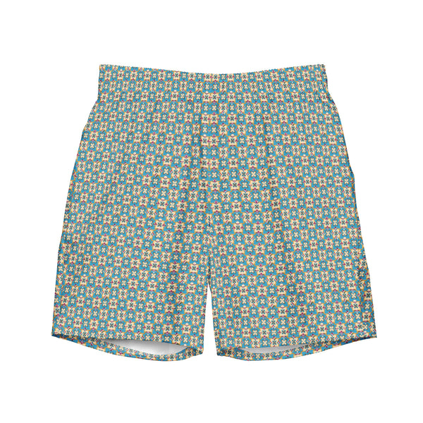 Mens Geometric Swim Trunks: Chic Luxury Swimwear